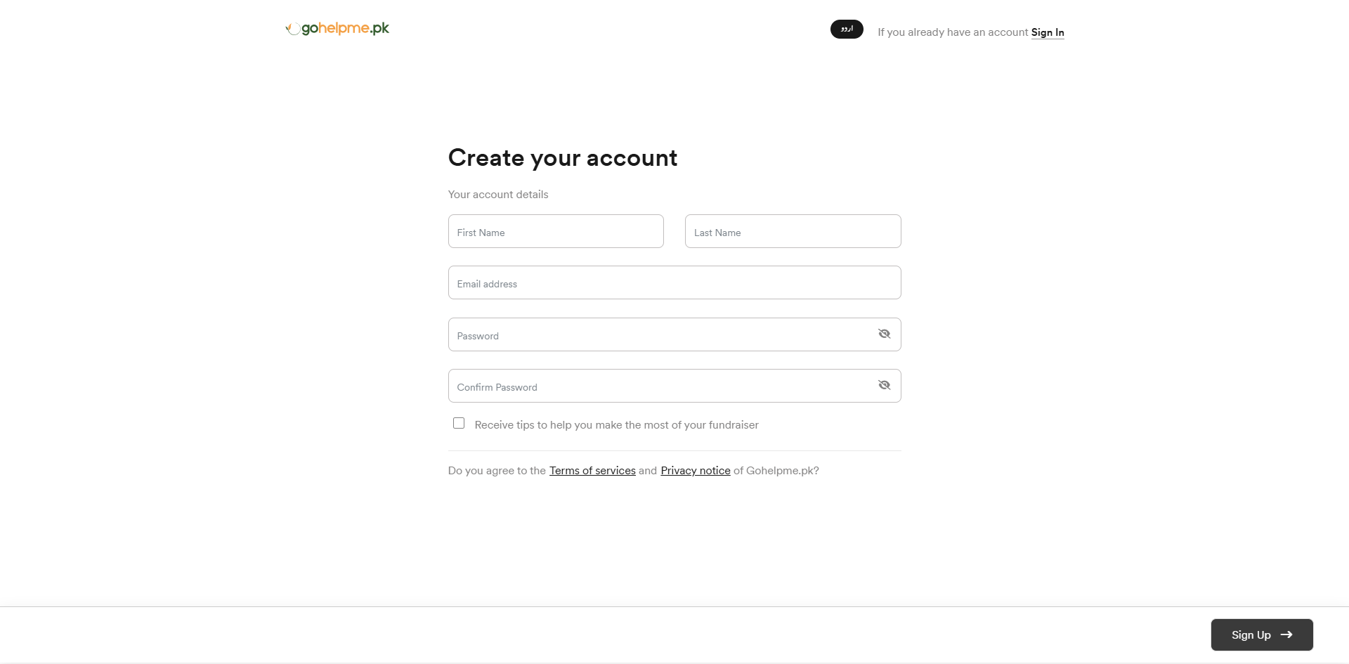 How to Create an Account on Gohelpme.pk?